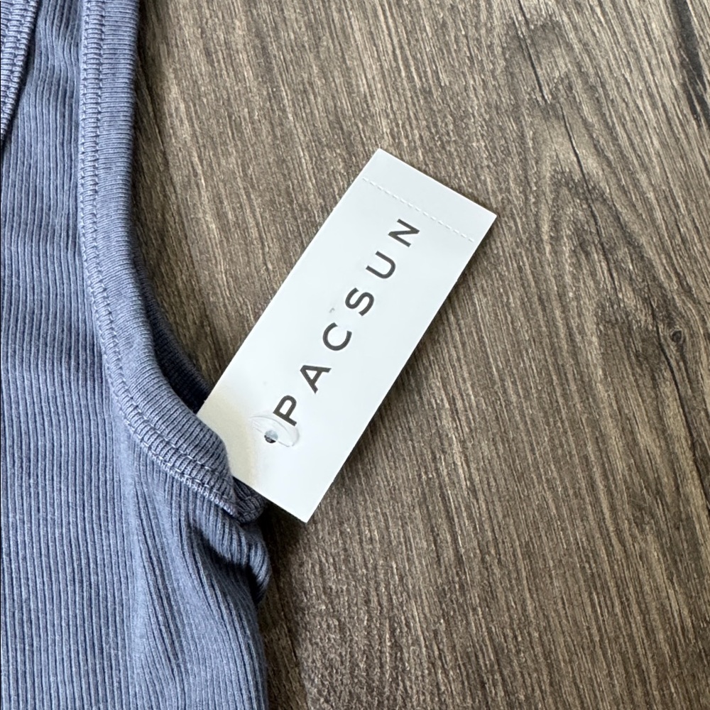 John Galt Dalis Longline Tank Top in Slate Blue - Picture 8 of 9